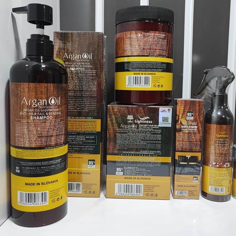 پک ۴ تایی حرفه‌ای آرگان ( شامپو+ماسک+اسپری+روغن ) لایتنس کد 1677 — تصویر ۲