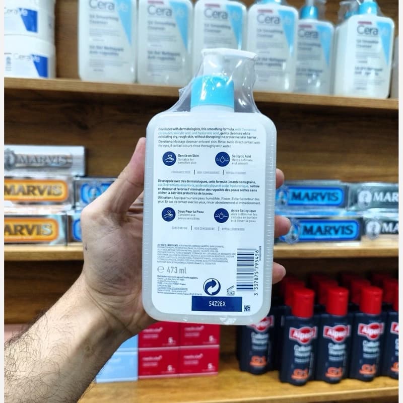 شوینده سالیسیلیک اسید سراوی 473 میل CeraVe SA Cleanser کد 1663 — تصویر ۳