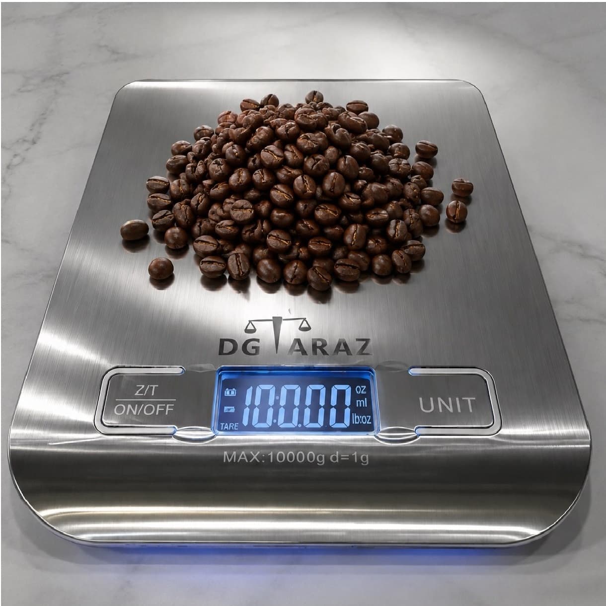 ترازو آشپزخانه دیجیتال مدل دیجی تراز 10kg-1 حداکثر ظرفیت قابل اندازه‌گیری 10 کیلوگرم با دقت اندازه‌گیری 1 گرم — تصویر ۲