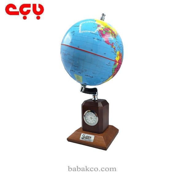 کره جغرافیایی ایده پایه چوبی دکوراتیو 109 سایز 14