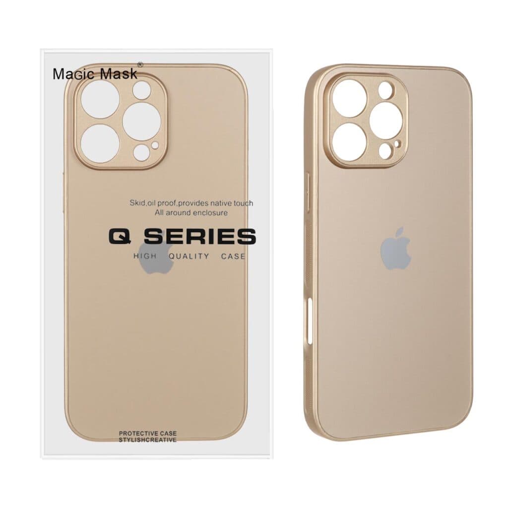 قاب اورجینال PVD ضدخش Magic Mask مدل Apple iPhone 16 Pro Max – طلایی (پک دار) — تصویر ۲