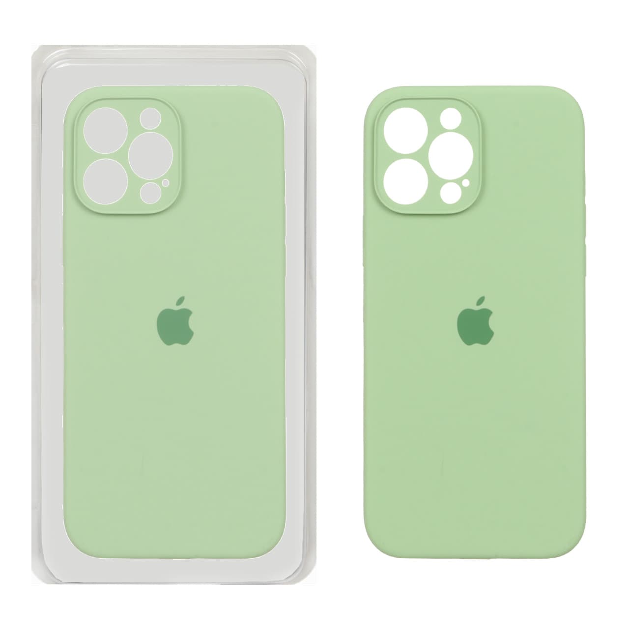 قاب سیلیکونی پاک کنی محافظ لنزدار اورجینال Apple iPhone 13 Pro Max – سبز روشن (پک اصلی)