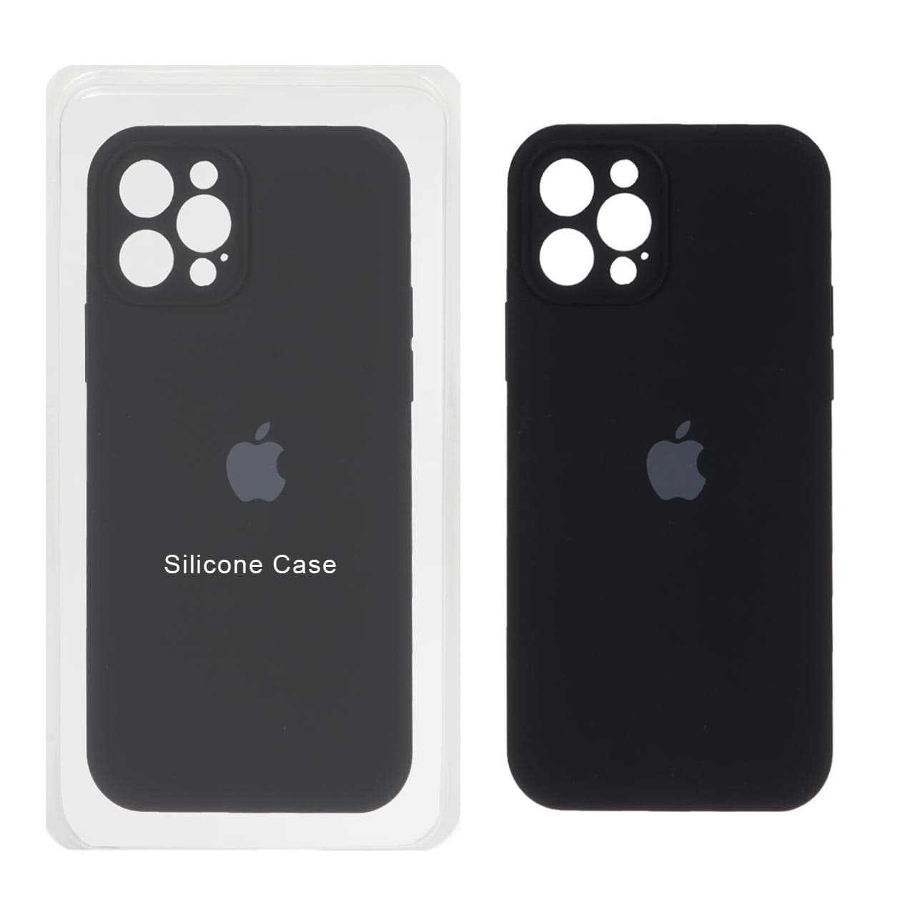 قاب سیلیکونی پاک کنی محافظ لنزدار اورجینال Apple iPhone 12 Pro – مشکی (پک اصلی)