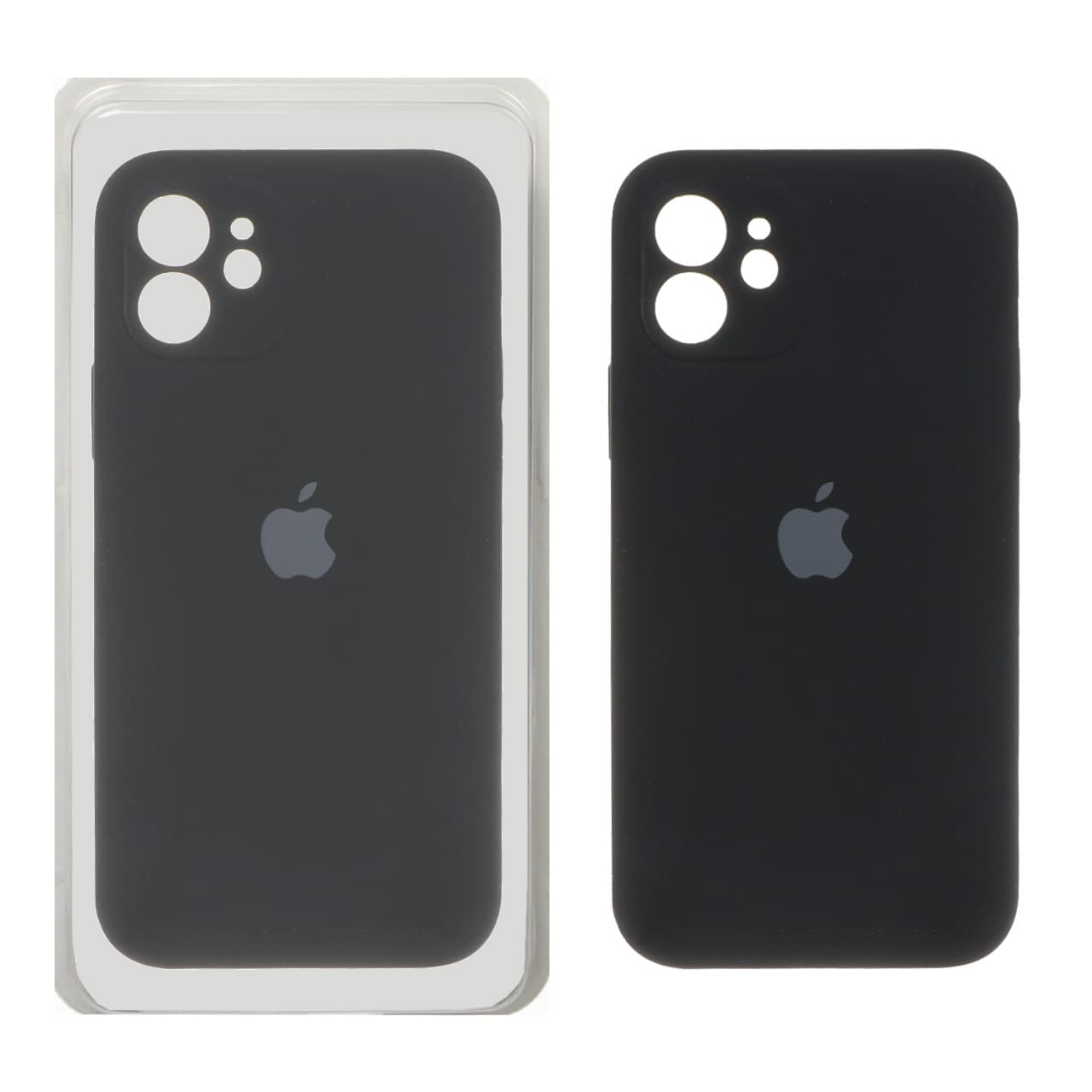 قاب سیلیکونی پاک کنی محافظ لنزدار اورجینال Apple iPhone 12 – مشکی (پک اصلی)