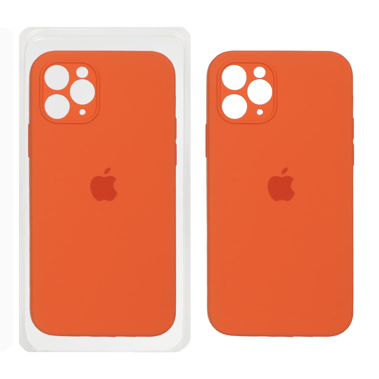 قاب سیلیکونی پاک کنی محافظ لنزدار اورجینال Apple iPhone 11 Pro – نارنجی (پک اصلی)
