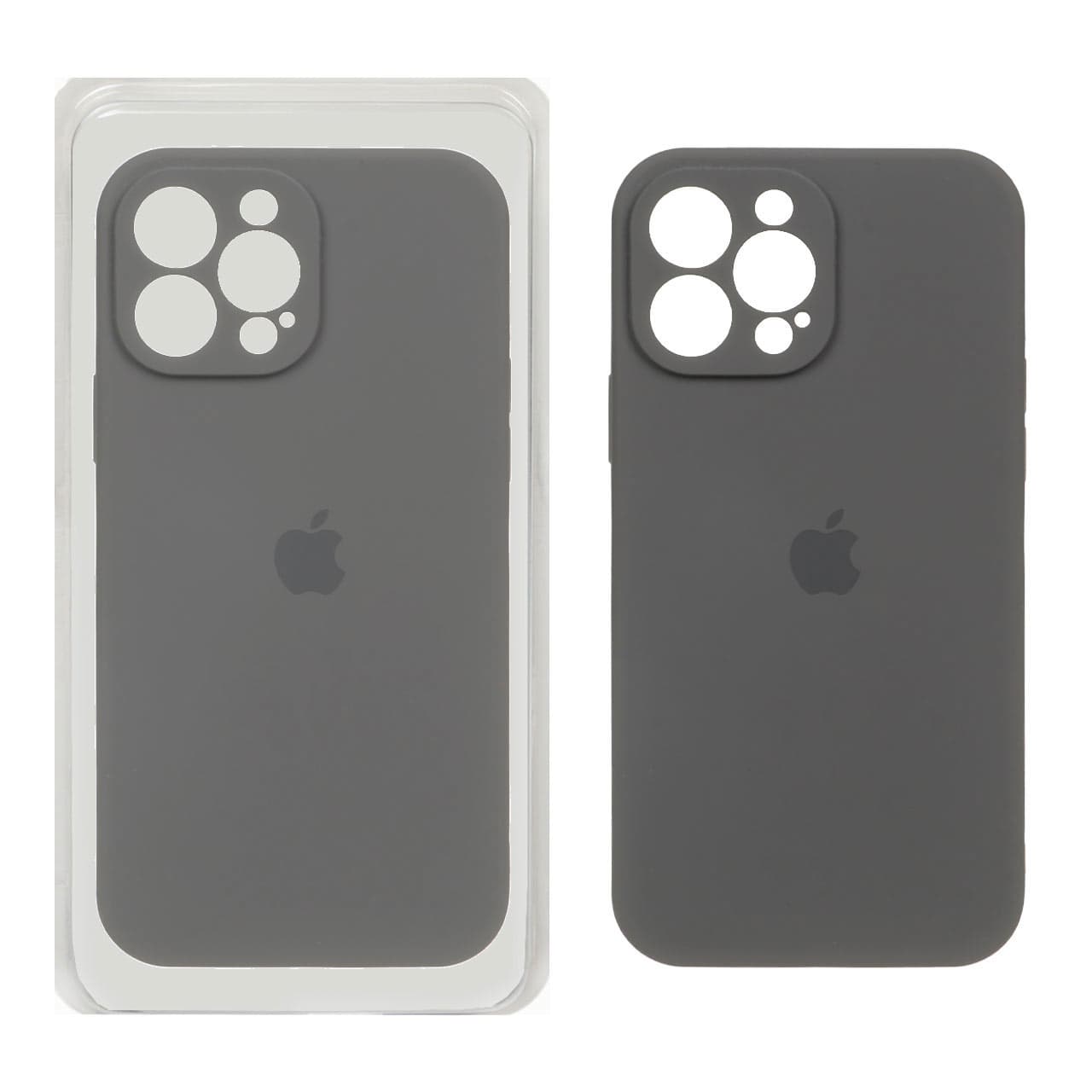 قاب سیلیکونی پاک کنی محافظ لنزدار اورجینال Apple iPhone 13 Pro Max – خاکستری (پک اصلی)