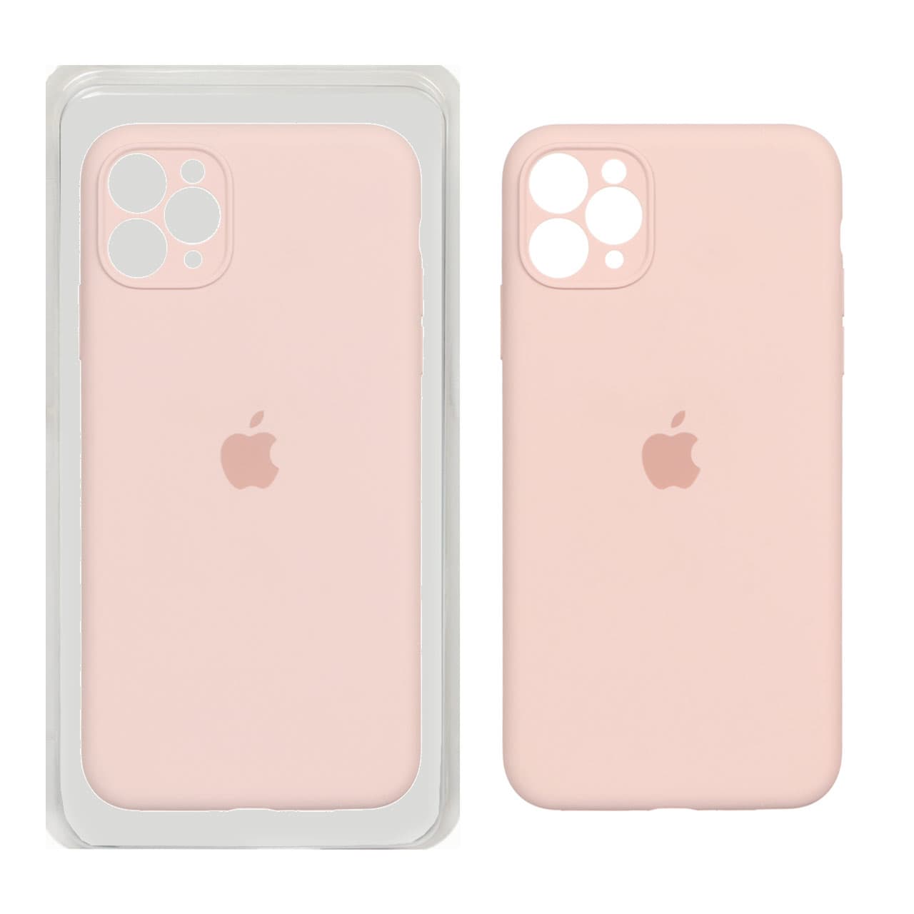 قاب سیلیکونی پاک کنی محافظ لنزدار اورجینال Apple iPhone 11 Pro Max – صورتی چرک (پک اصلی)