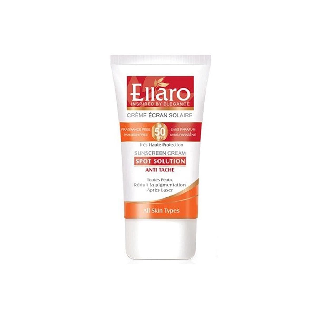 کرم ضد آفتاب و ضد لک الارو اسپات سولوشن Ellaro SPF 50 — تصویر ۲