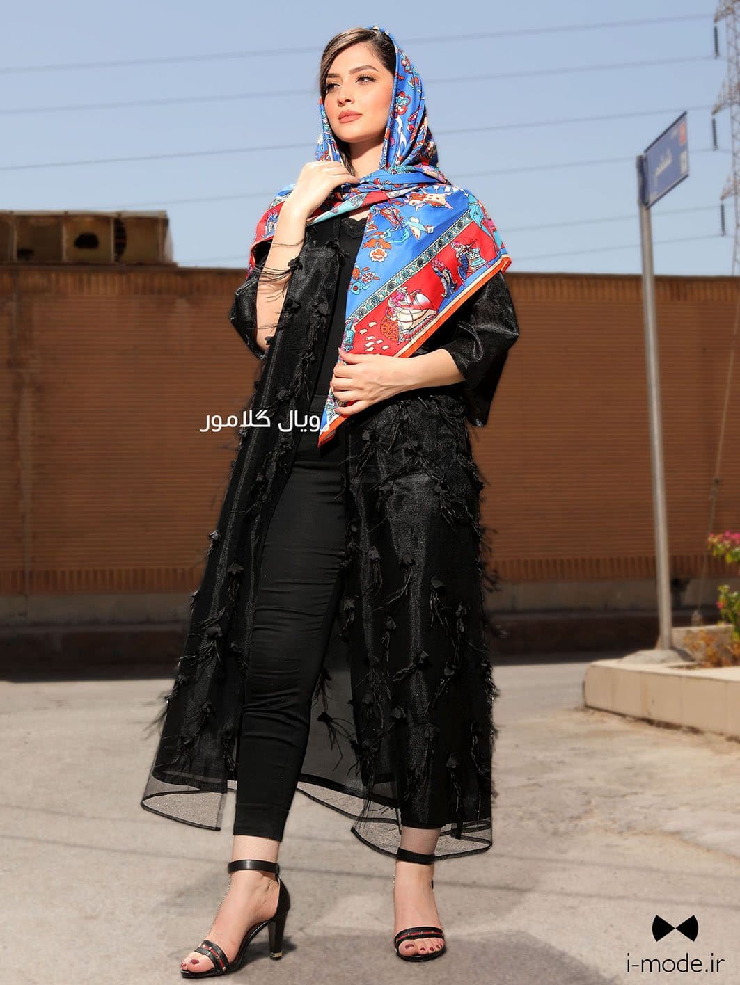 مانتو مجلسی مشکی ۵ مدل آبنوس مدل جدید مانتو مشکی بلند — تصویر ۴