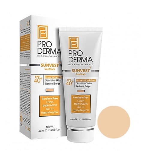 کرم ضد آفتاب مینرال SPF40 مناسب پوست های حساس پرودرما 40 میلی لیتر — تصویر ۳