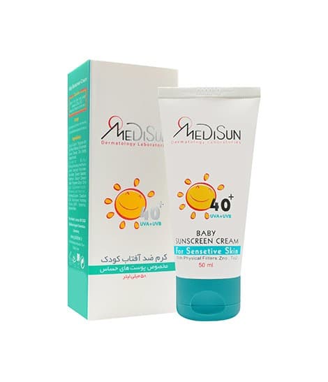کرم ضد آفتاب کودک مدیسان SPF40 حجم 50 میلی لیتر