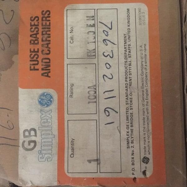 قاب فیوز مدل 100 Amp HRC fuse carrier holder General Electric Simplex F — تصویر ۴