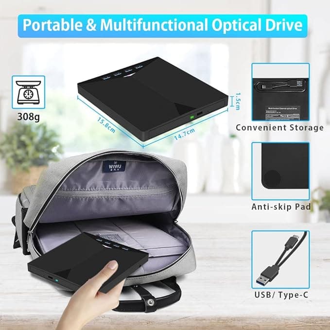 درایو خارجی DVD/CD-ROM 7IN1 — تصویر ۴
