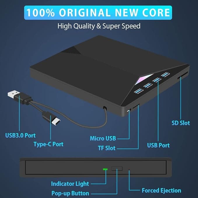 درایو خارجی DVD/CD-ROM 7IN1 — تصویر ۲
