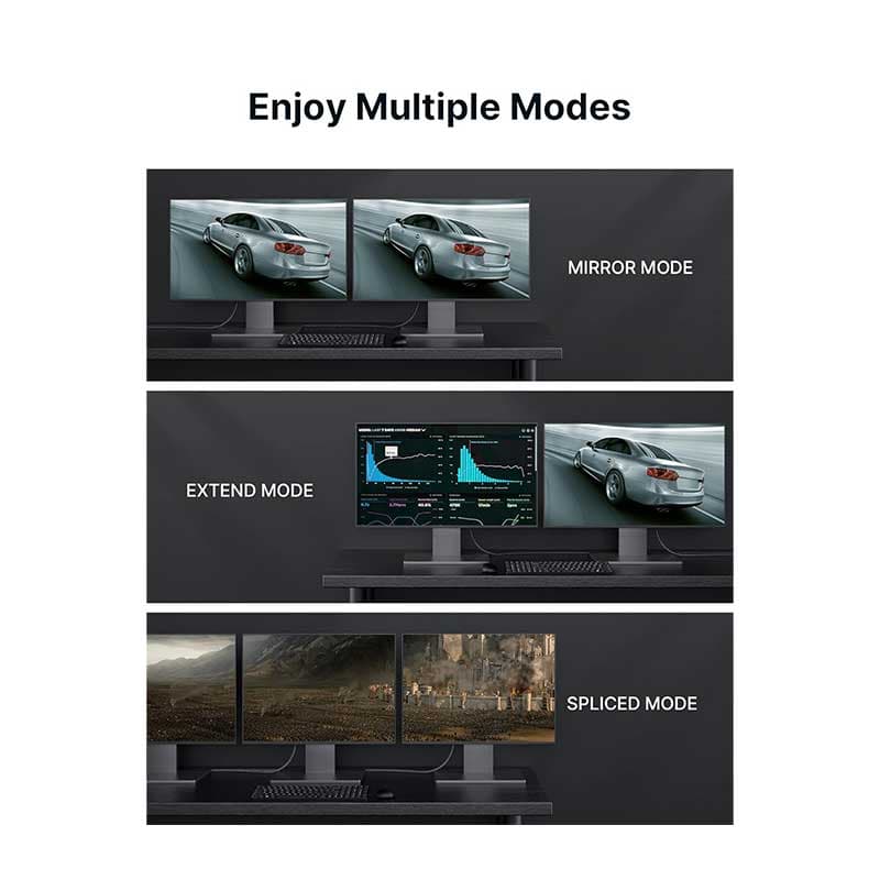 کابل DisplayPort به DisplayPort مدل CV0001 برند JSAUX — تصویر ۳