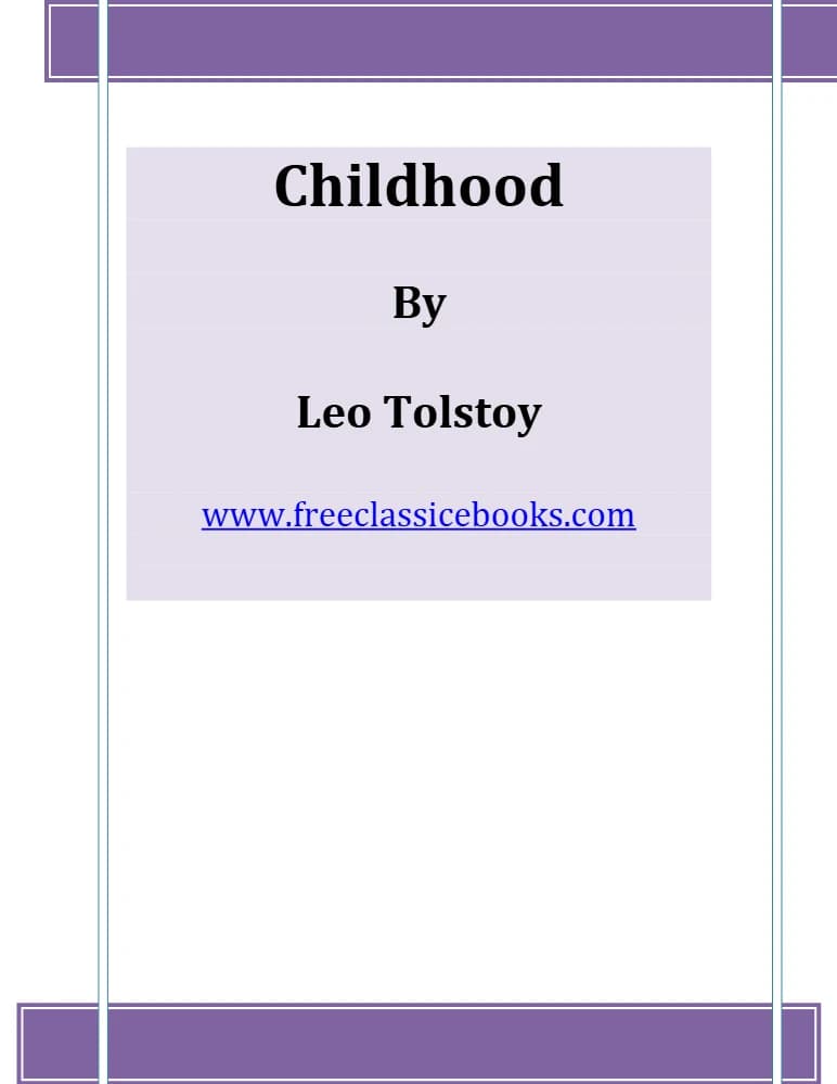 کتاب Childhood (کودکی) نسخه انگلیسی PDF | لئو تولستوی
