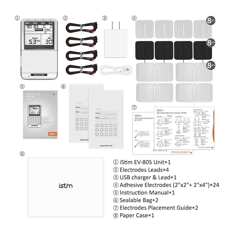 دستگاه ترکیبی تنس عضلانی مدل EV-805 TENS EMS 4 برند iSTIM — تصویر ۴