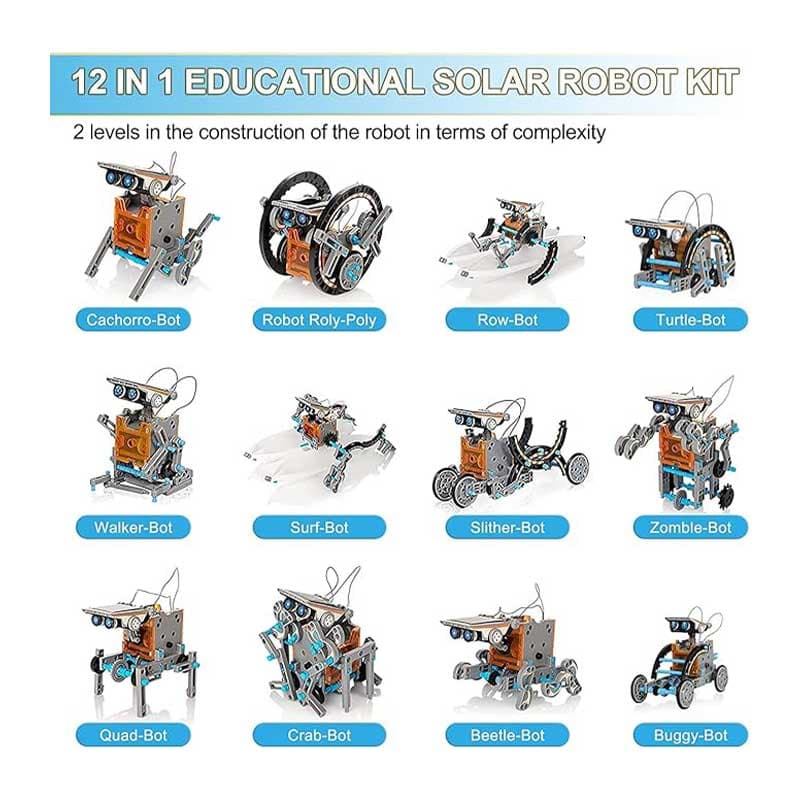 کیت آموزشی ربات خورشیدی 12 کاره مدل STEM Educational برند Havenfly — تصویر ۴