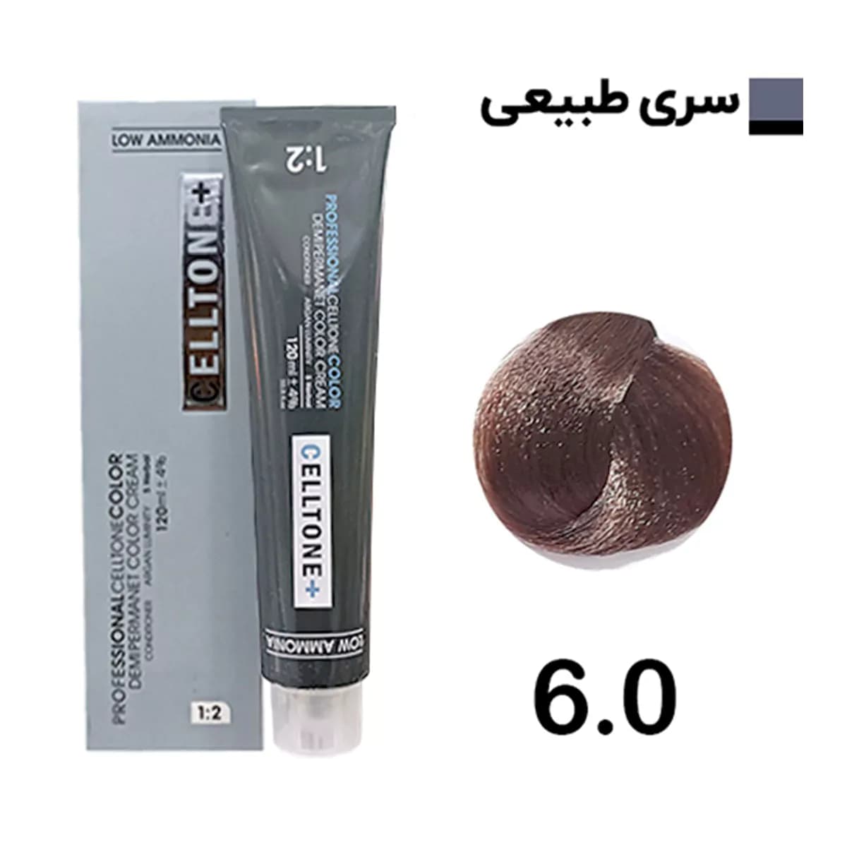 رنگ مو مدل طبیعی شماره 6.00 رنگ قهوه ای تیره قوی حجم 120میلی لیتر سلتون پلاس