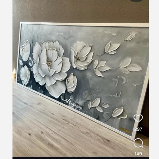 تابلو نقاشی برجسته گل رز