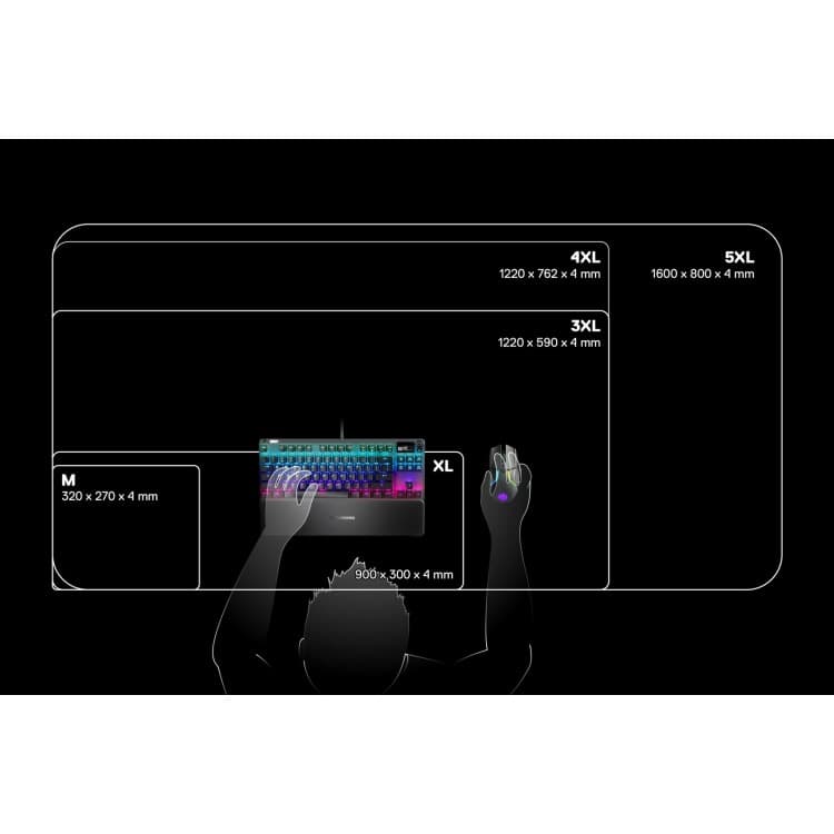 ماوس پد SteelSeries QcK Prism RGB Medium — تصویر ۲