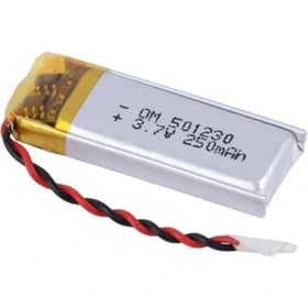 باتری لیتیوم 250mah 10×40×3mm 501230