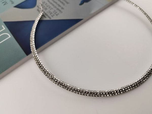 گردنبند چوکر نگینی ترند دخترانه