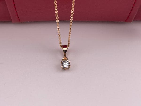 گردنبند تک نگین ژوپینگ شیک — تصویر ۳