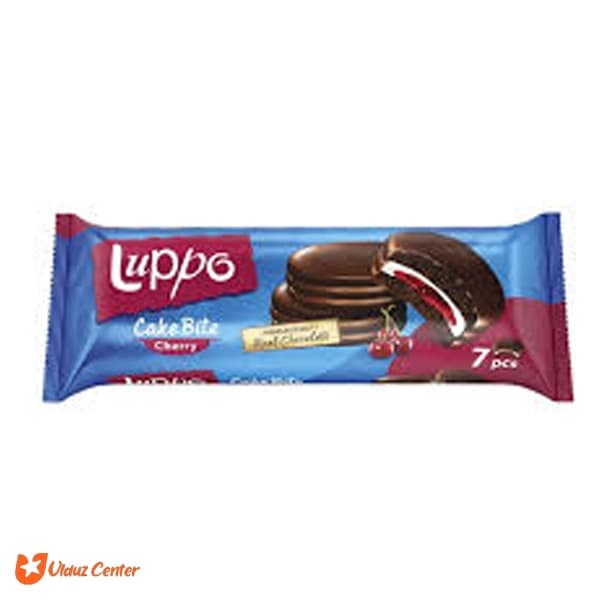بیسکوئیت با روکش شکلات و با مغز گیلاس Luppo وزن 182 گرم