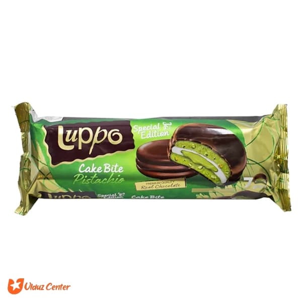 بیسکوئیت با روکش شکلات و با مغز پسته Luppo وزن 182 گرم