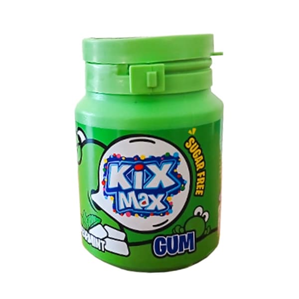 آدامس دراژه بدون شکر بشکه ای Kix Max با طعم نعنا سبز 60گرم
