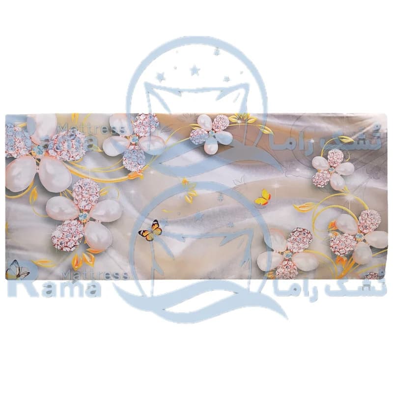 تشک مهمان مدل مخمل طرح پروانه کد 26 یک نفره سایز 90×190 سانتی متر — تصویر ۶