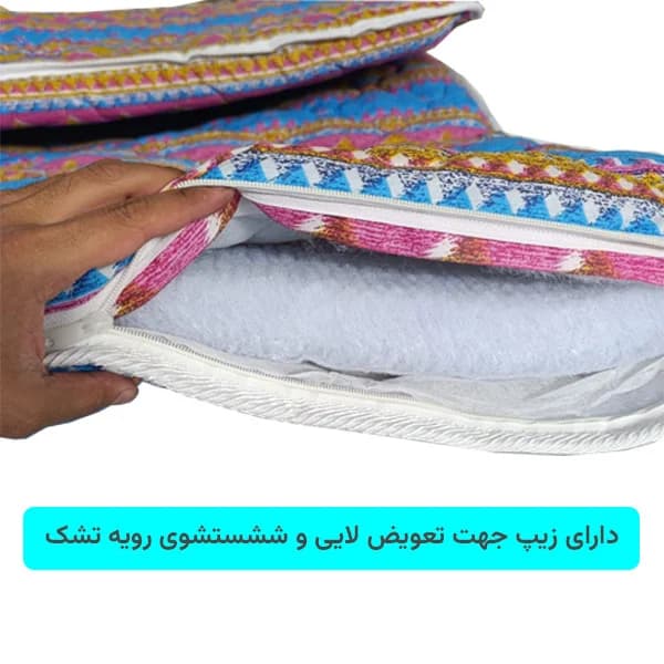 تشک مهمان اِسپی توره مدل گبه سنتی دو نفره سایز 90×190 سانتی متر — تصویر ۸