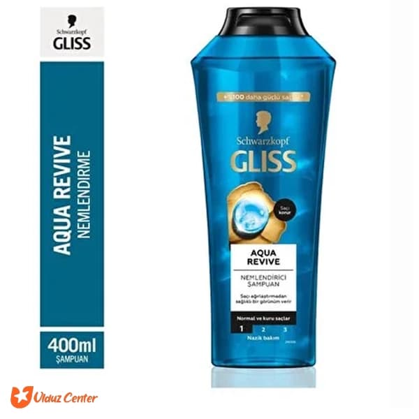 شامپو مرطوب کننده مو گلیس مدل Aqua Revive حجم 400 میل