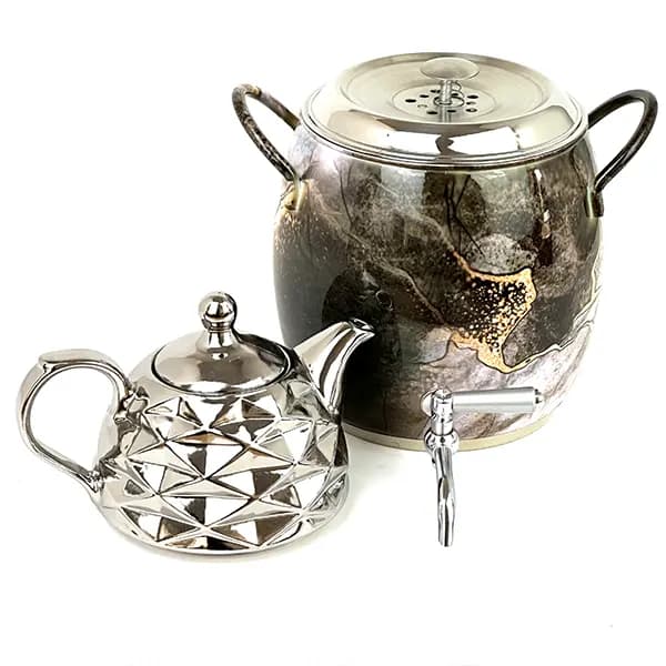 کتری قوری توپی طرح سنگ