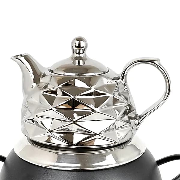 کتری قوری رنگی وسط استیل ترک — تصویر ۳