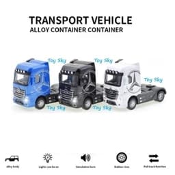 اسباب بازی – ماکت کامیون – کشنده مرسدس بنز آکتروس – Mercedes Benz Actros – فلزی – عقبکش، موزیکال، چراغدار – دارای جعبه — تصویر ۳