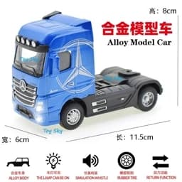 اسباب بازی – ماکت کامیون – کشنده مرسدس بنز آکتروس – Mercedes Benz Actros – فلزی – عقبکش، موزیکال، چراغدار – دارای جعبه — تصویر ۶