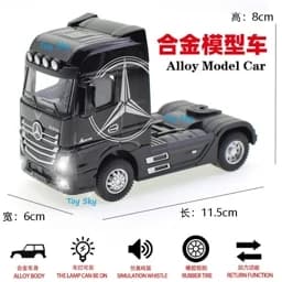 اسباب بازی – ماکت کامیون – کشنده مرسدس بنز آکتروس – Mercedes Benz Actros – فلزی – عقبکش، موزیکال، چراغدار – دارای جعبه — تصویر ۵