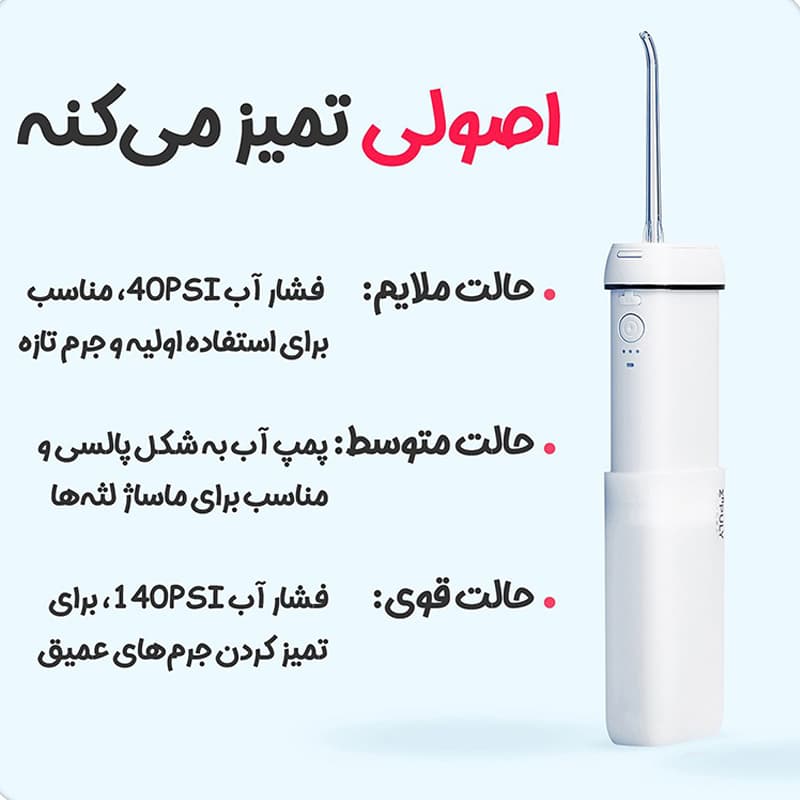 دستگاه شست‌وشوی دهان و دندان شارژی شیائومی انپولی مدل M6 PLUS — تصویر ۵