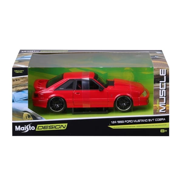 ماشین فلزی 1:24 مایستو مدل 1993 Ford Mustang Svt Cobra قرمز — تصویر ۶