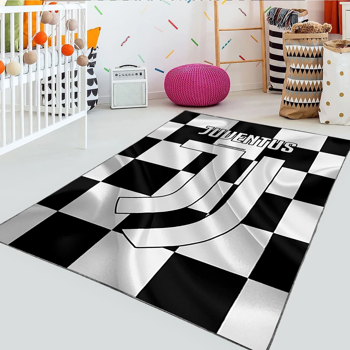 فرشینه چاپی فوتبالی پسرانه طرح یوونتوس BAs-4363