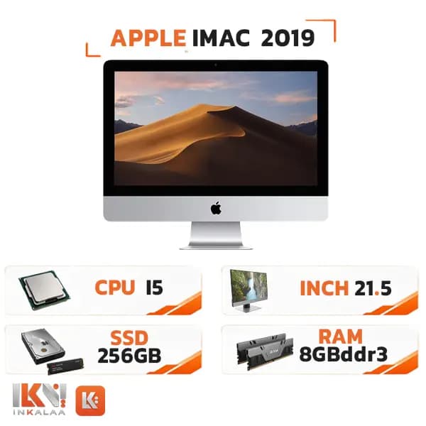 آی مک اپل A2116 2019 سایز 21.5 اینچ 4K Core i5 رم 8GB SSD 256GB گرافیک 2GB استوک — تصویر ۳
