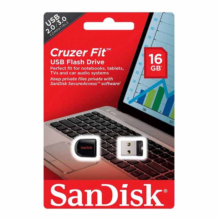 فلش مموری SanDisk Cruzer Fit CZ33 16GB — تصویر ۲