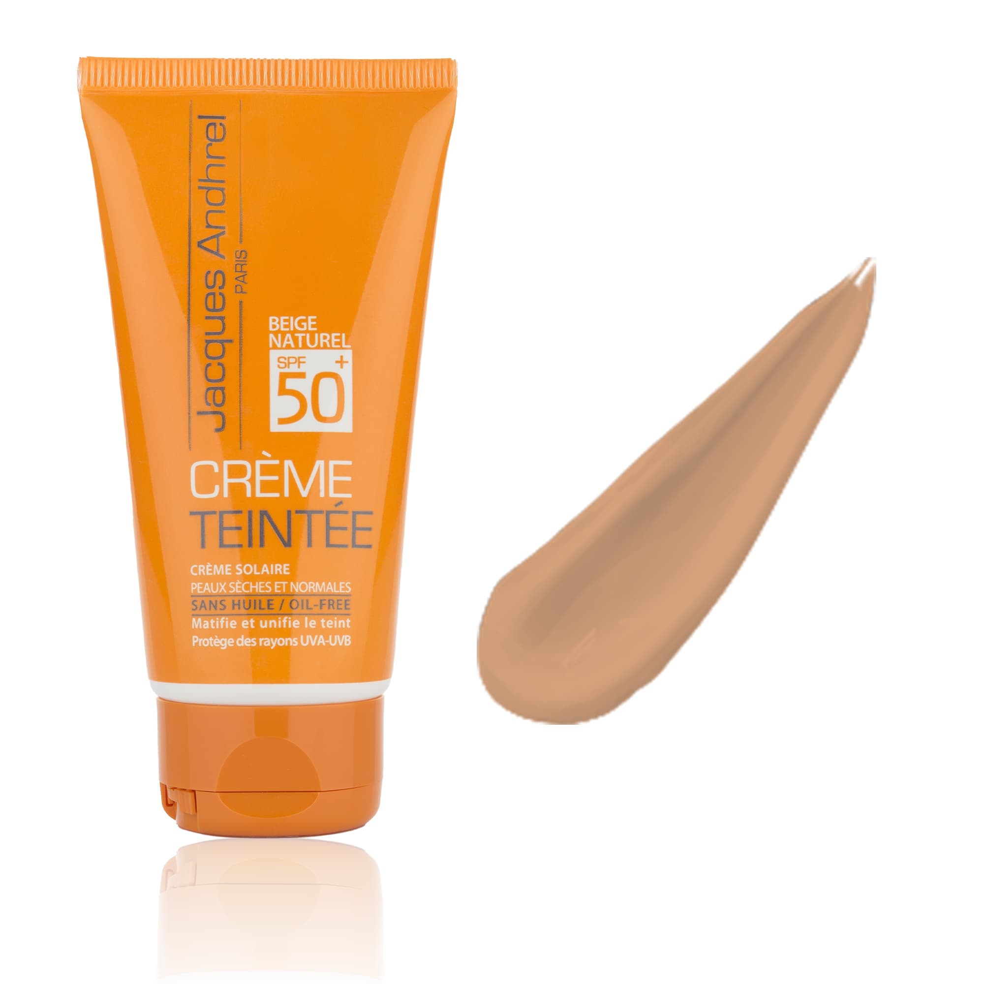 کرم ضد آفتاب SPF 50 رنگی ژاک آندرل پاریس مناسب پوست های خشک حجم 50 میلی‌لیتر