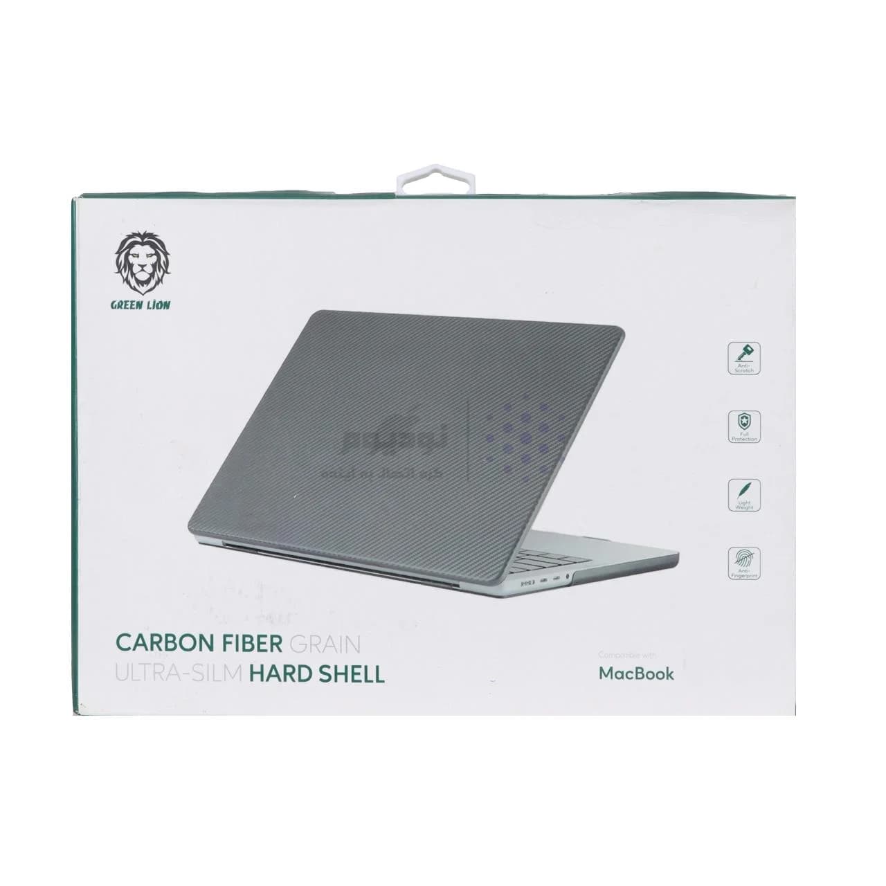 کاور “14 Green Lion MacBook Pro 2021 مدل Carbon Fiber Grain – مشکی – MN — تصویر ۶