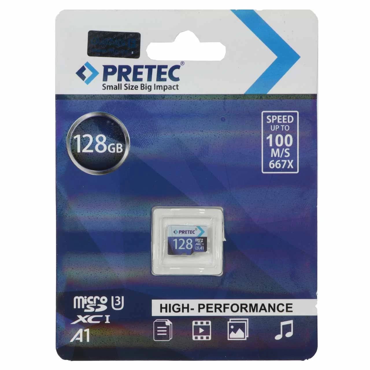 Pretec MicroSDHC U3 667X 100Mb/s – 128GB – (گارانتی فراگامان)