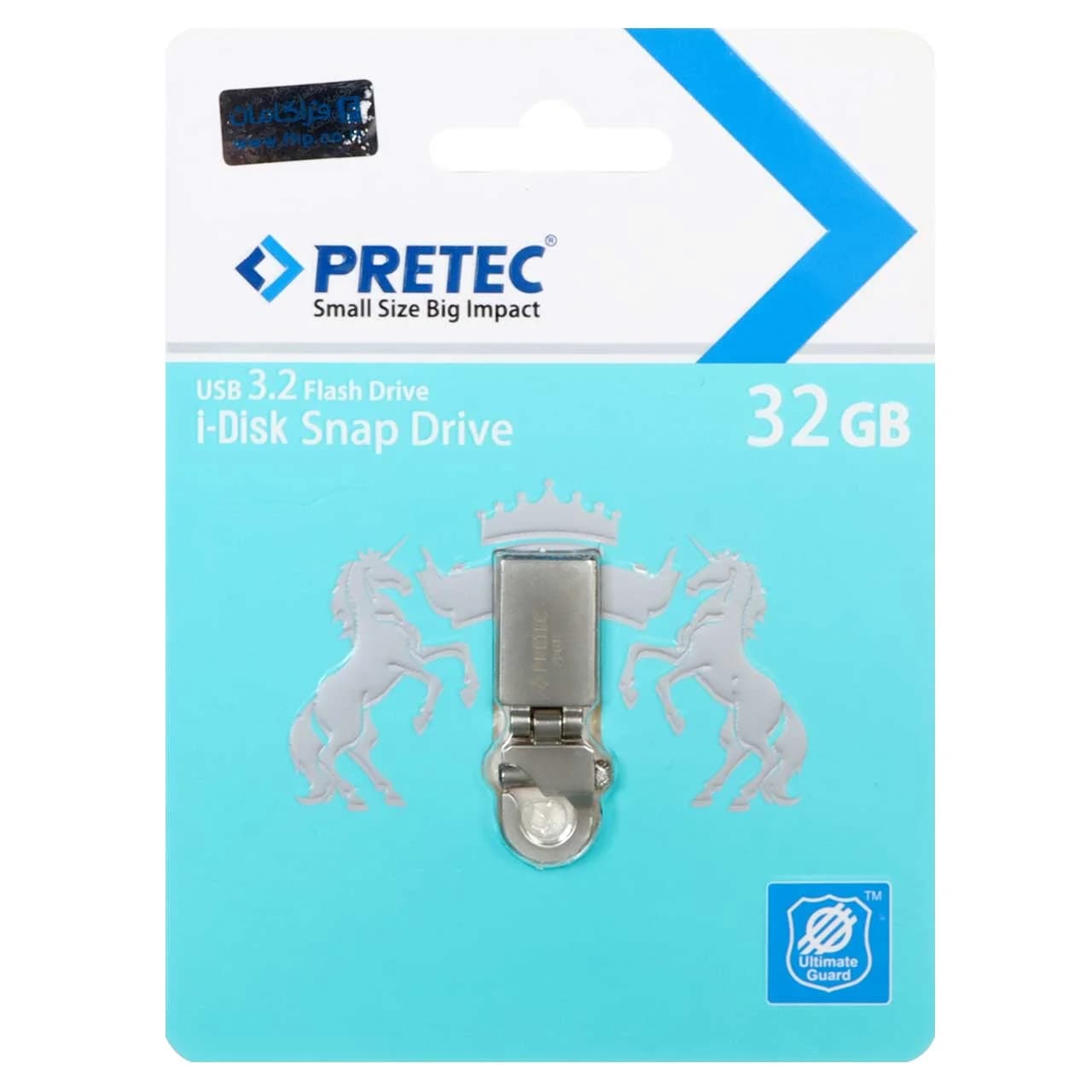 Pretec Snap Drive USB 3.2 Flash Memory – 32GB – نقره ای (گارانتی فراگامان)