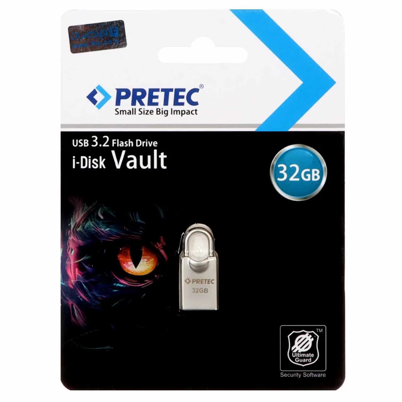 Pretec Vault USB 3.2 Flash Memory – 32GB – نقره ای (گارانتی فراگامان)