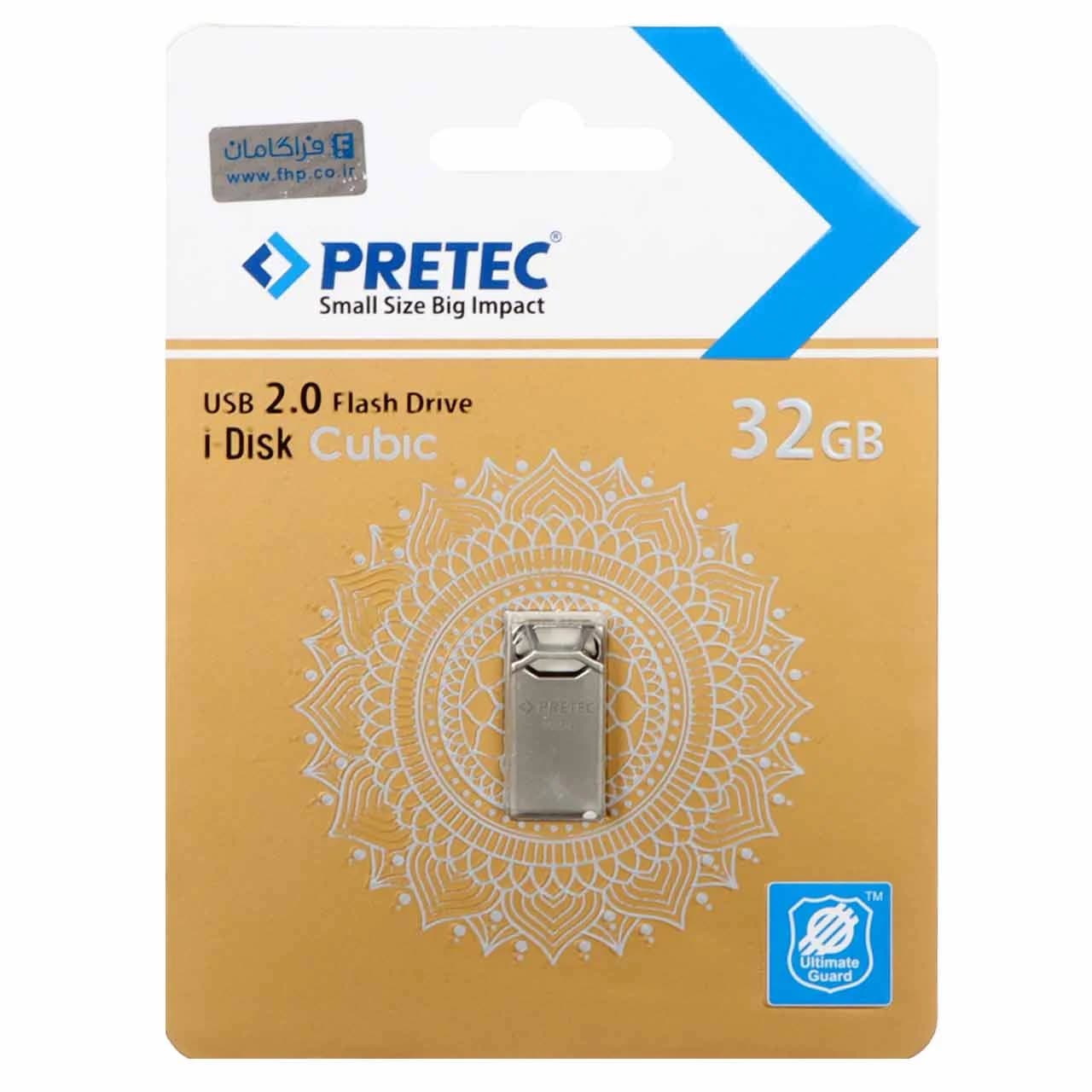 Pretec Cubic USB 2.0 Flash Memory – 32GB – نقره ای (گارانتی فراگامان)